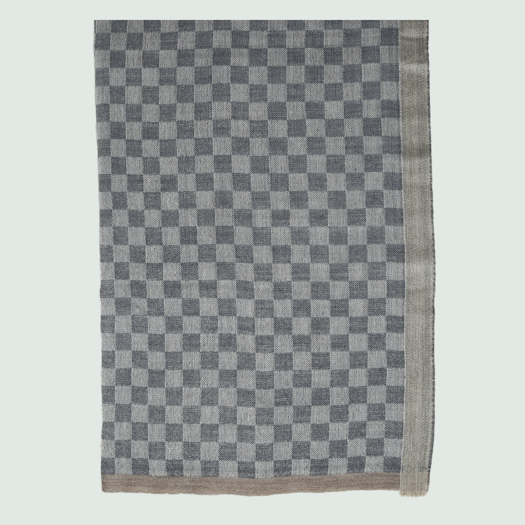 Multicolored Check Stole - Front View