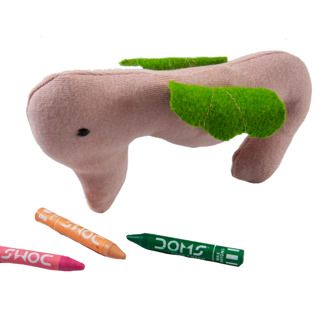 Seahorse Pink & Green Knitted Stuffed/Plush/Soft Toy | 100% Premium Cotton