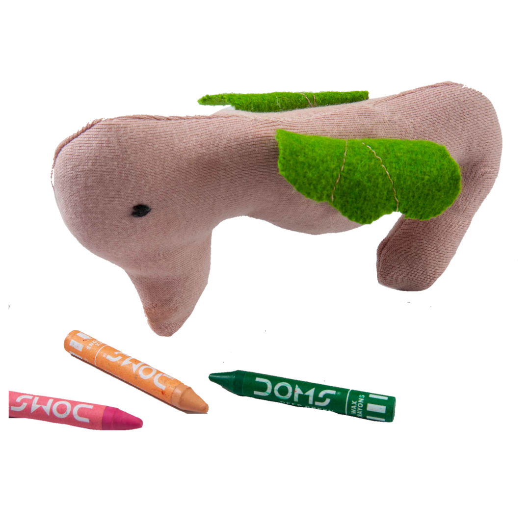 Seahorse Pink & Green Knitted Stuffed/Plush/Soft Toy | 100% Premium Cotton