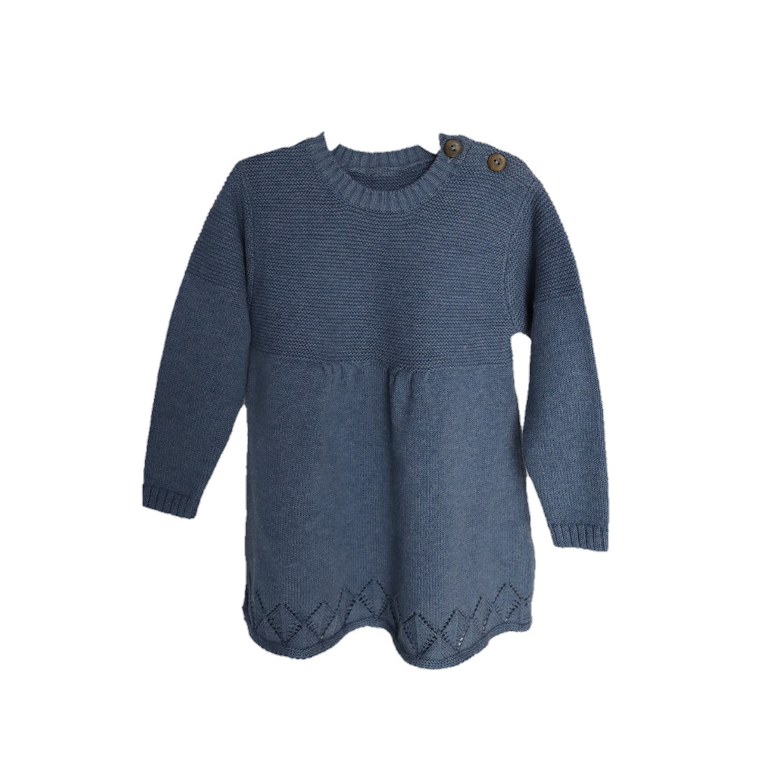 Blue Baby Frock I 100% Organic Cotton