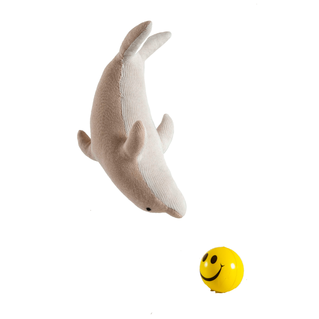 Dolphin Machine Knitted Stuffed Baby /Plush/Soft Toy | 100% Premium Cotton