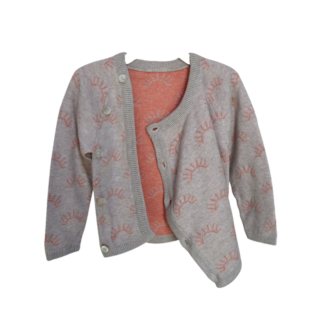 Peach Sunrise Angrakha Sweater for Baby I 100% Organic Cotton