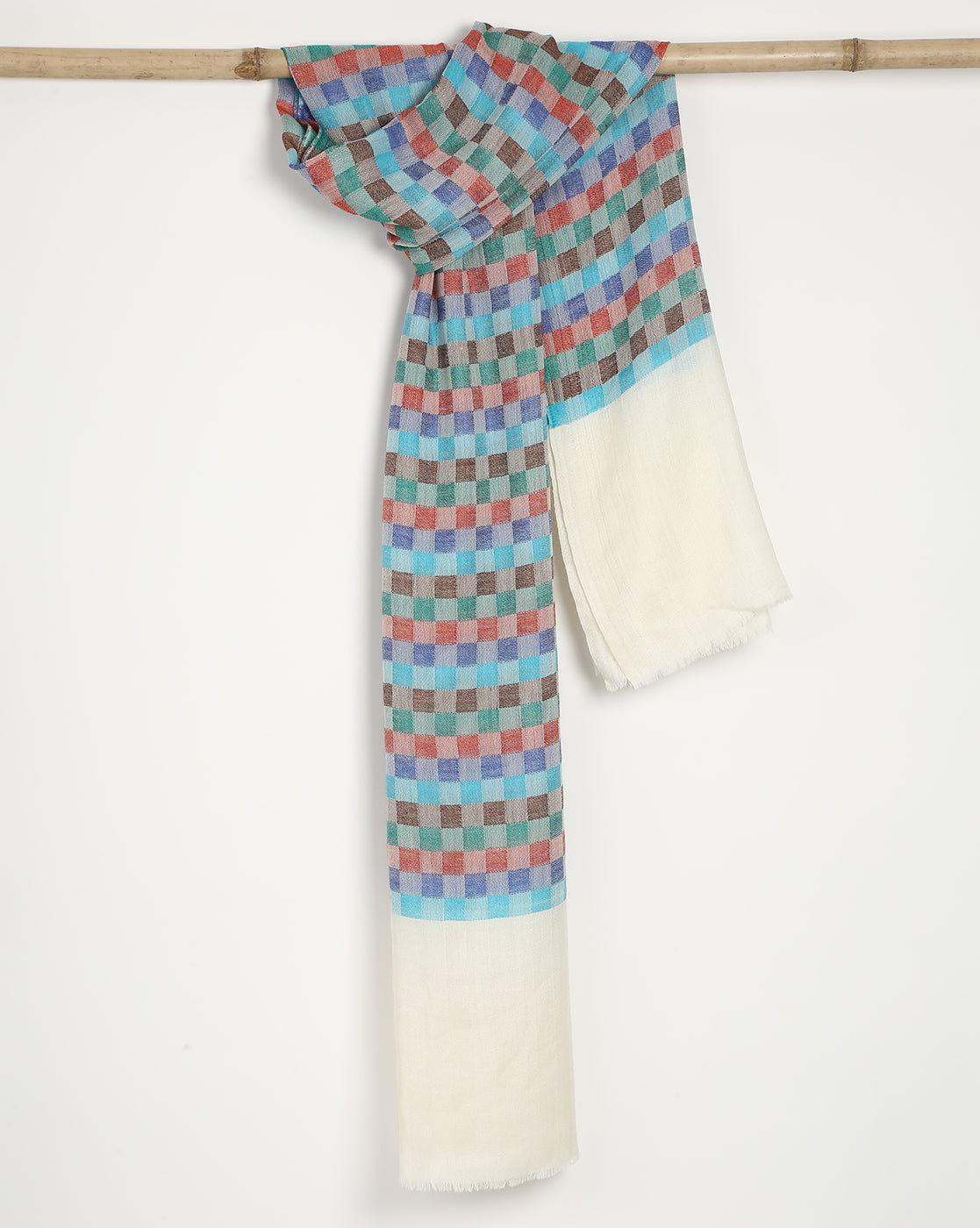Multicolored Check Stole | 100% Wool - Mojopanda Organic  Store