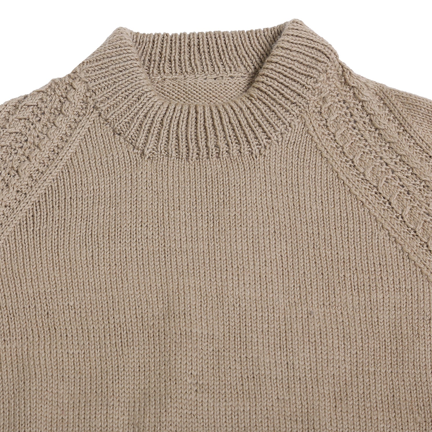 Pullover Round Neck -Beige | For Men | 100% Organic Wool - Mojopanda Organic  Store