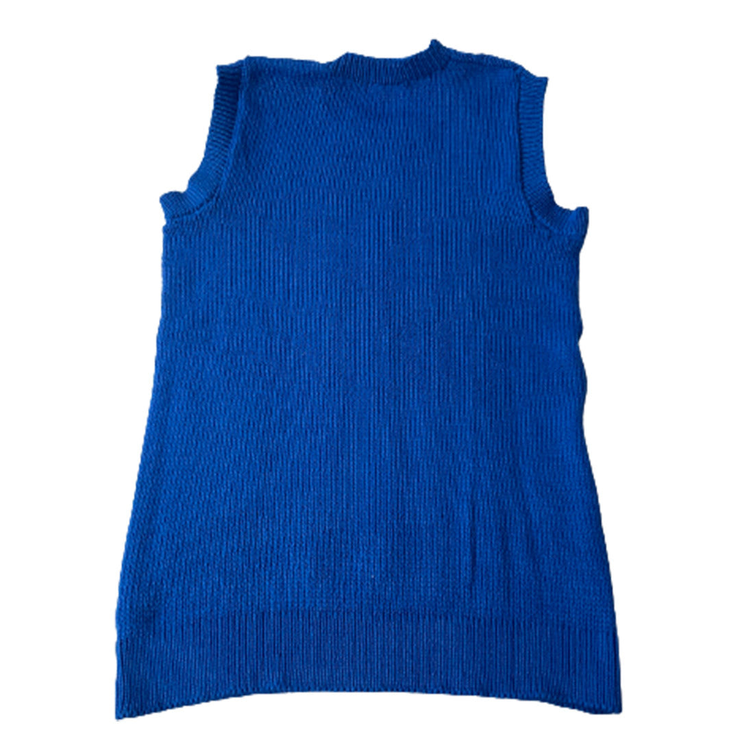 Pullover  Round Neck  Half  Sleeve - Mid Blue    |  For  Men   |  100% Organic Wool