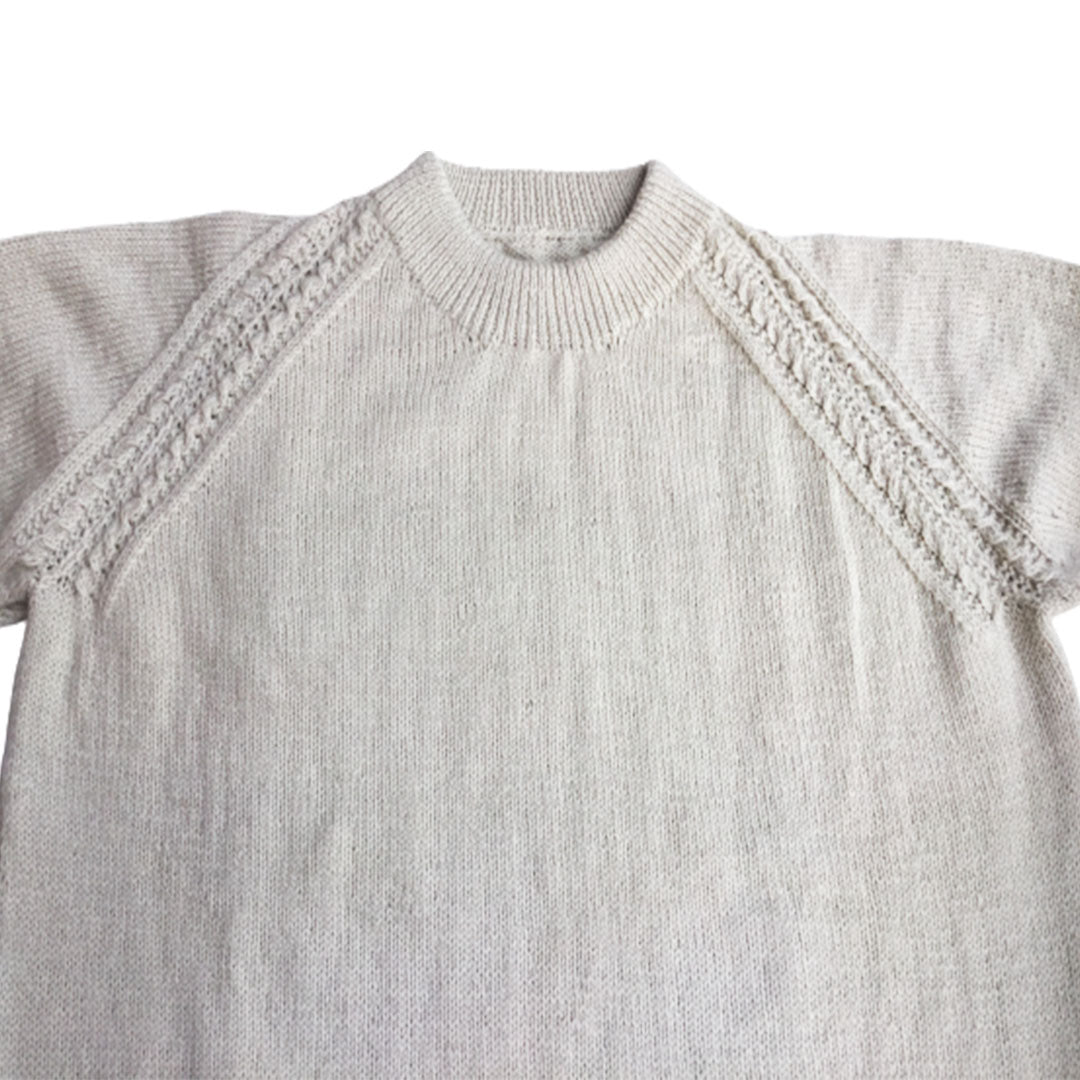 Pullover Round Neck -Beige | For Men | 100% Organic Wool - Mojopanda Organic  Store