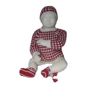Baby-Woollen-Set-in-Red-Checker
