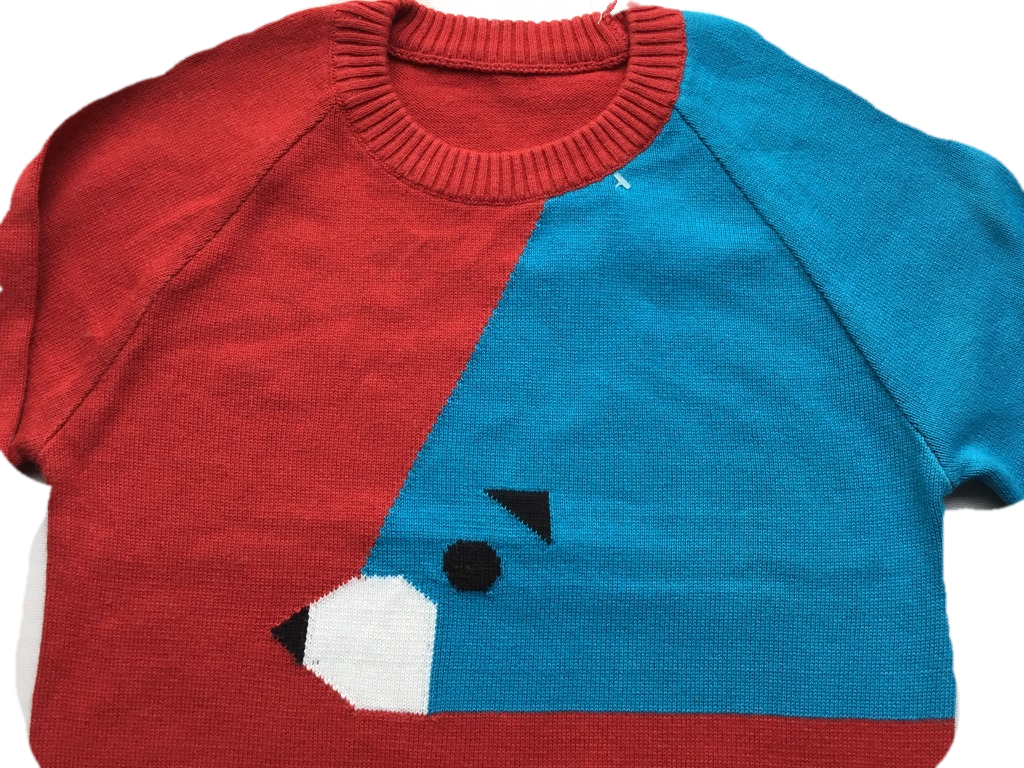 Blue-Red Sweater for Baby | 100% Organic Cotton - Mojopanda Organic  Store