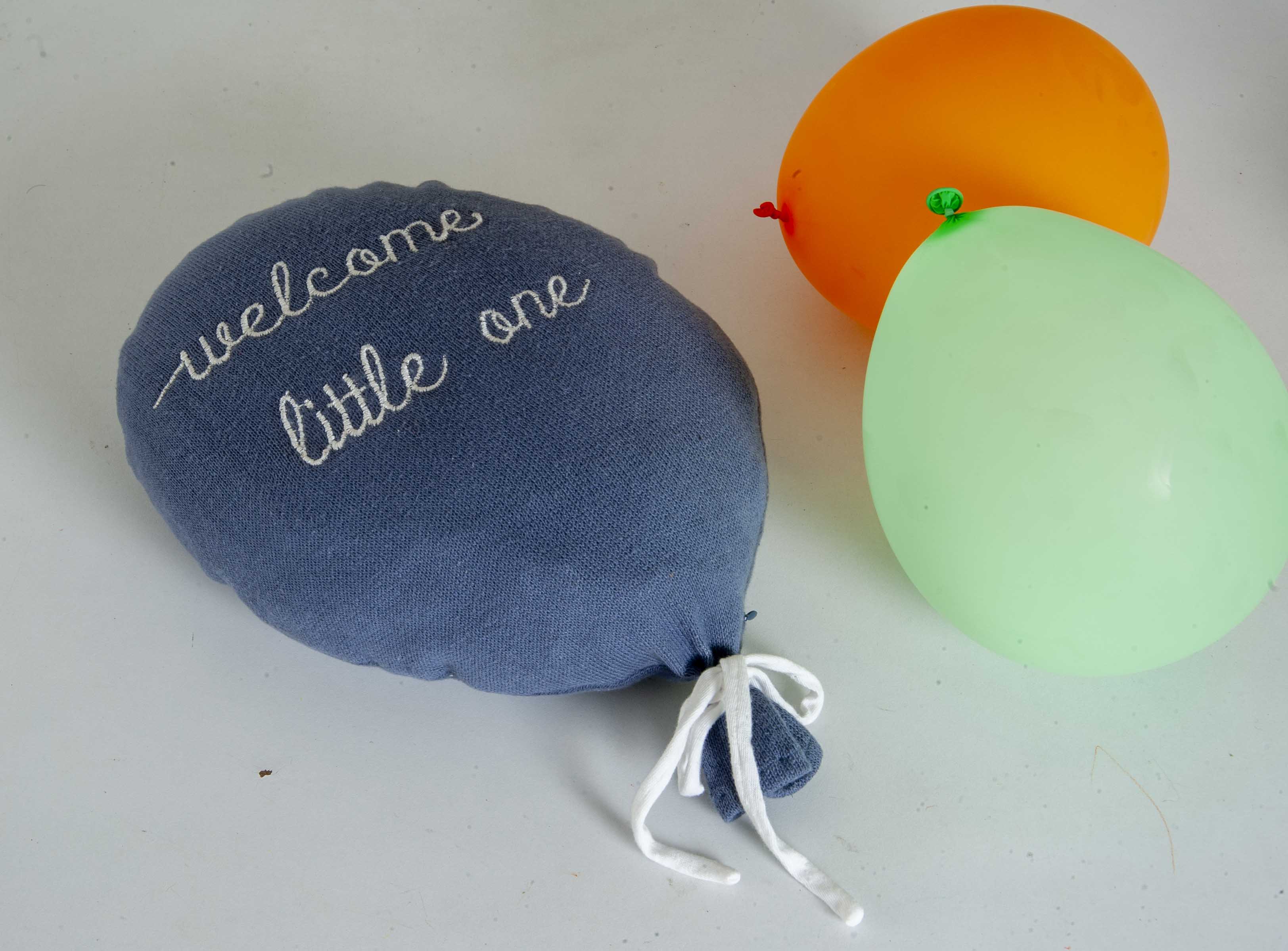 Balloon Cushion Knitted Blue Stuffed/Plush/Soft Toy | 100% Premium Cotton