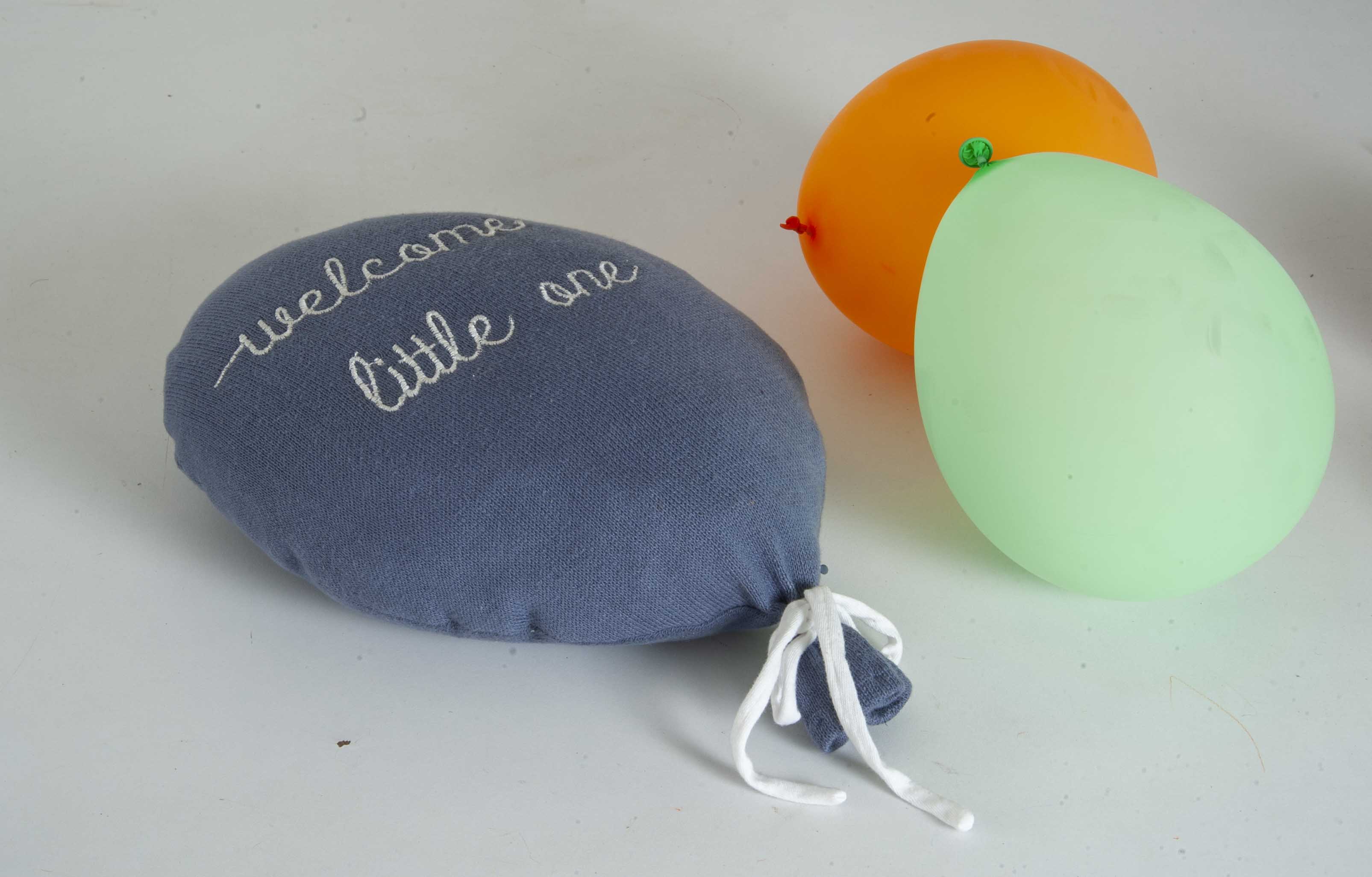 Balloon Cushion Knitted Blue Stuffed/Plush/Soft Toy | 100% Premium Cotton