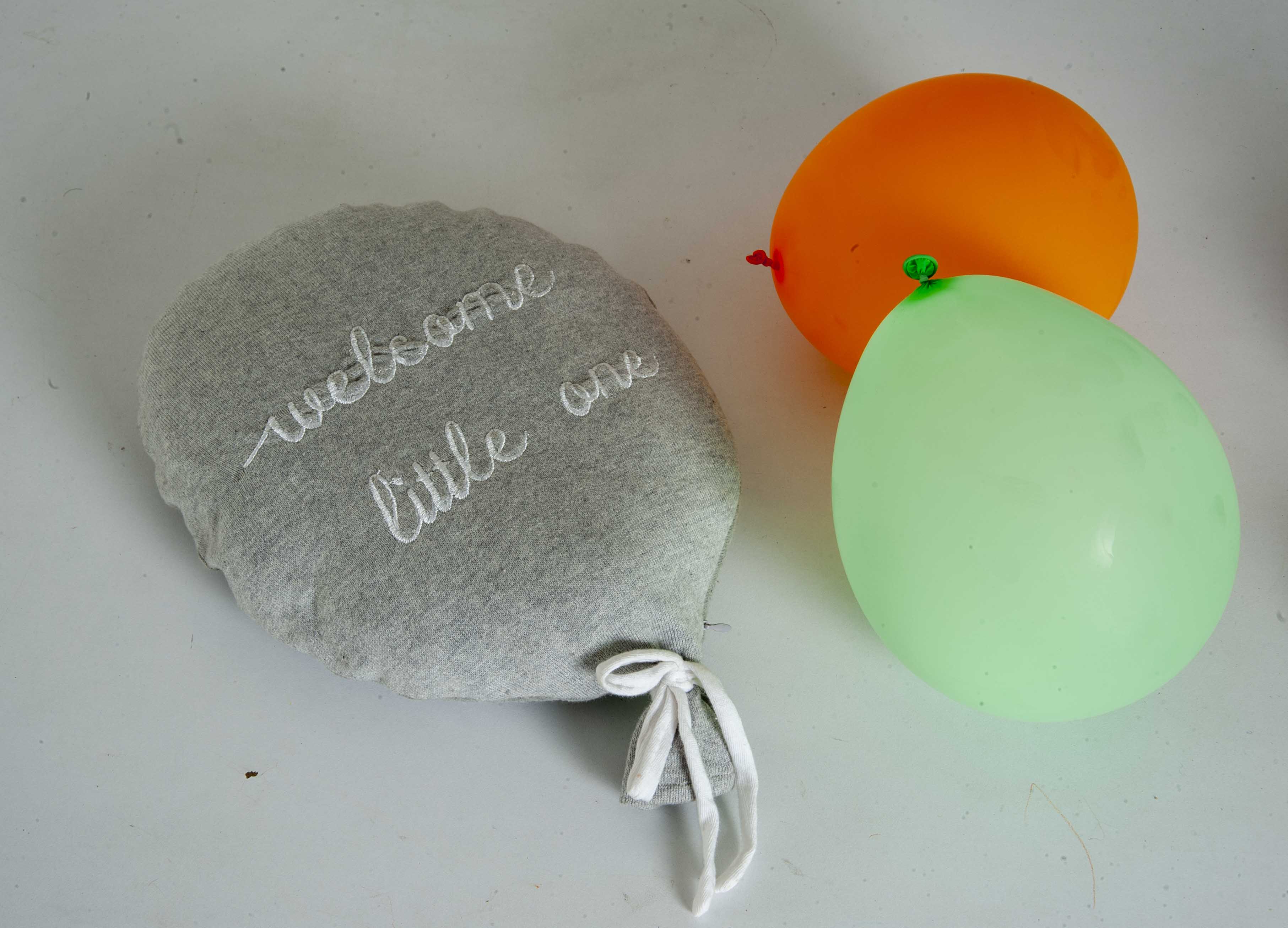 Balloon Cushion Knitted Light Grey Stuffed/Plush/Soft Toy | 100% Premium Cotton