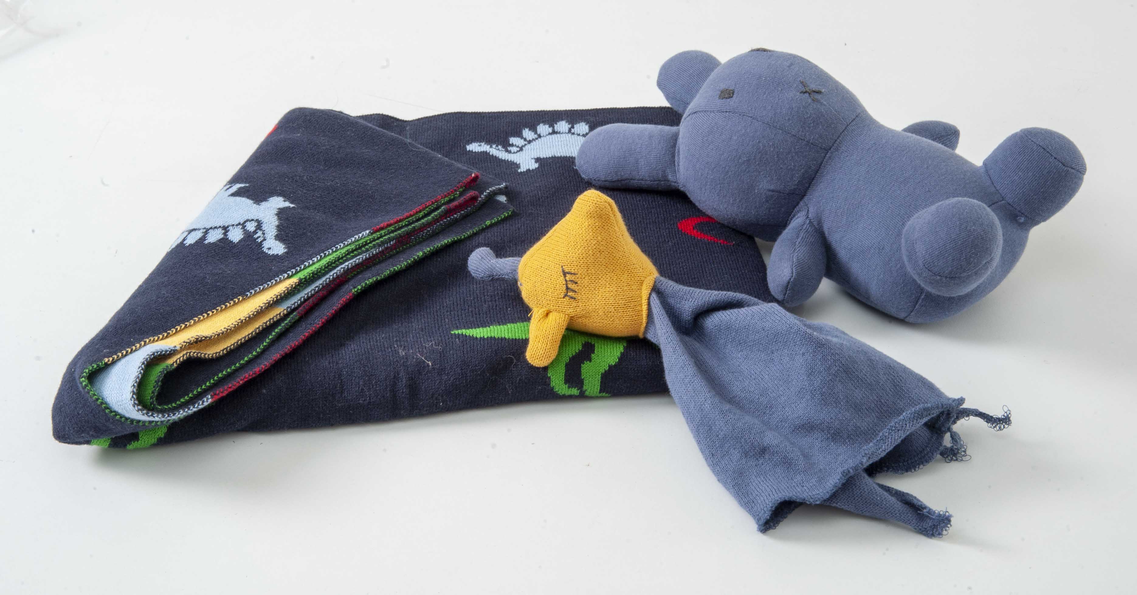 Gift  Set of 4 (Blanket with Muslin Bib, Rabbit, Giraffe Comforter) | 100% Organic Cotton