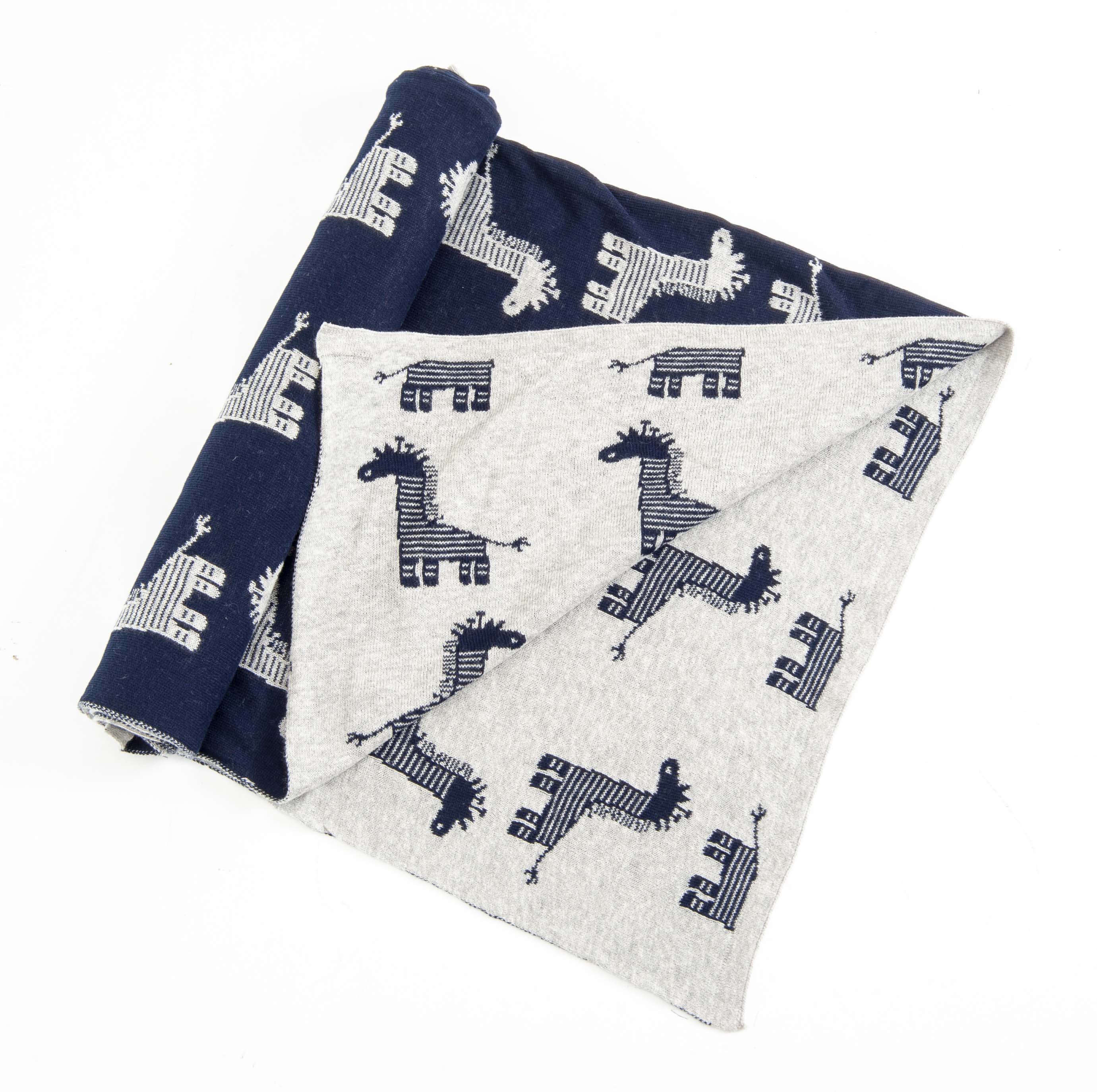 Knitted AC Blanket/Quilt for Baby | 100% Cotton I Reversible