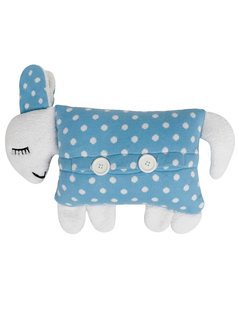Sky Blue / Knitted Baby Pillow with Cover | 100% Premium Cotton