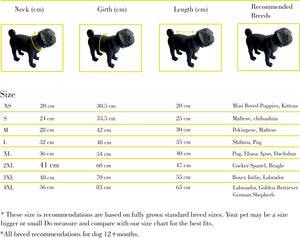 100% Wool |   Dog Sweater | Size Sheet 